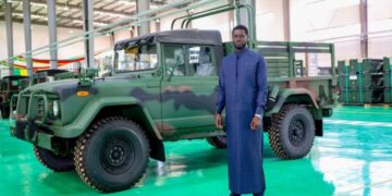 Le président de la République a inauguré une usine d’assemblage de véhicules militaires